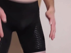 Pumping lycra cumloads into