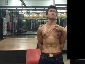 Gay Asian soldier Zaenal in bondage BDSM scene